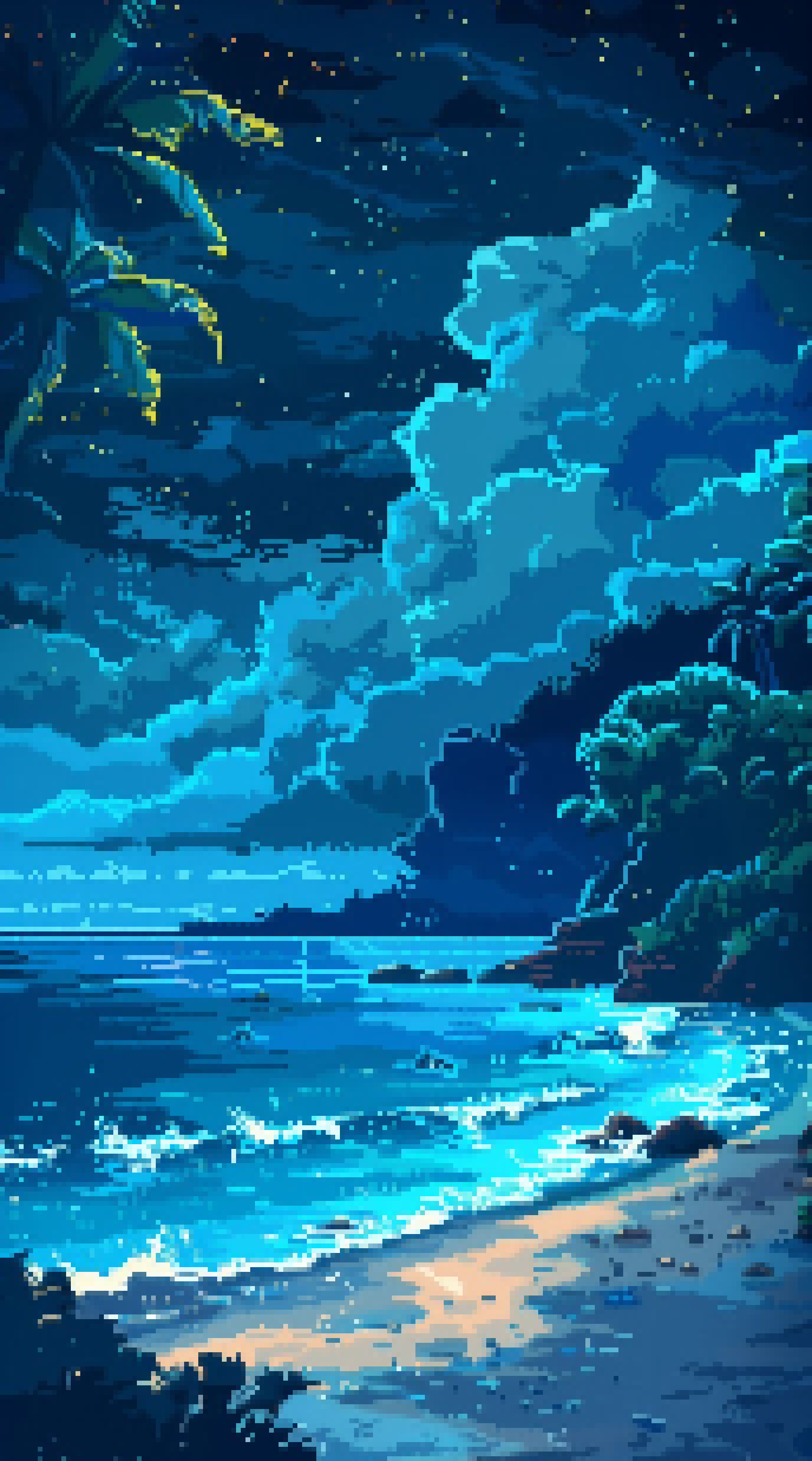 [3833ee] phone background beach