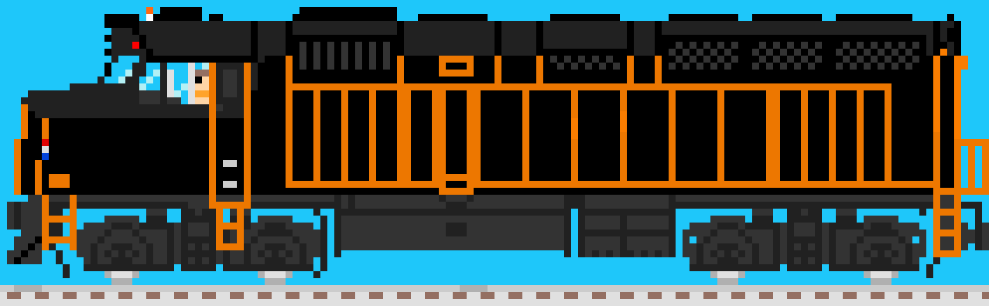 [1cc0fb] themed diesel locomotive