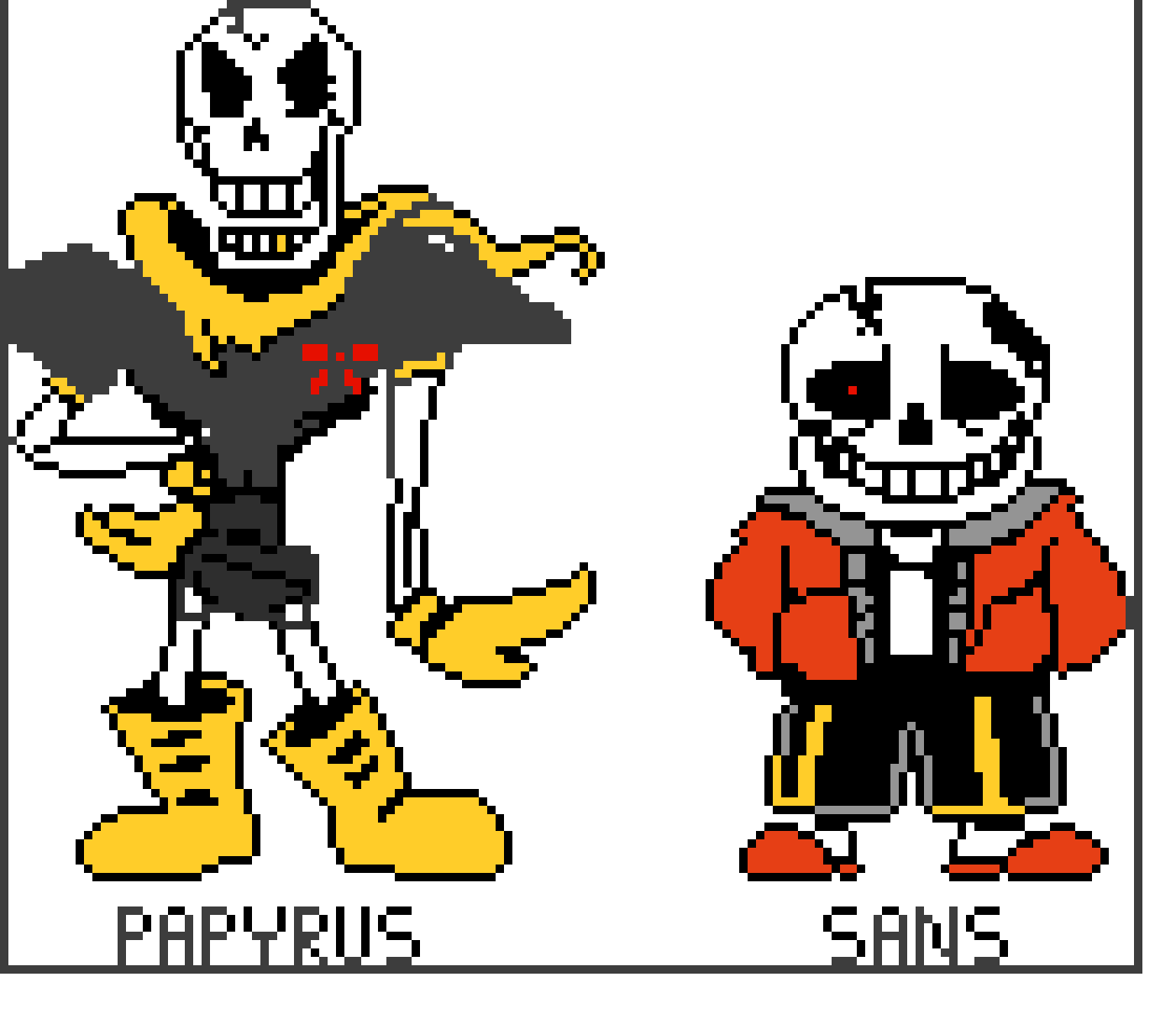 hardtale sans and papyrus 