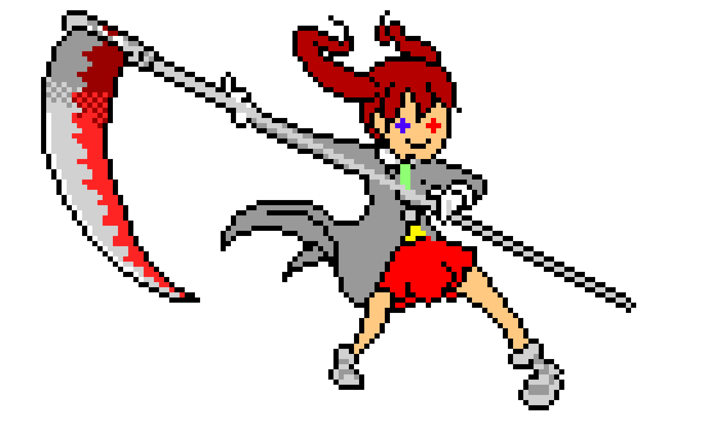 [e4f013] Anime Character Pixel Art