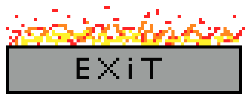[217d4e] exit pressed button concept