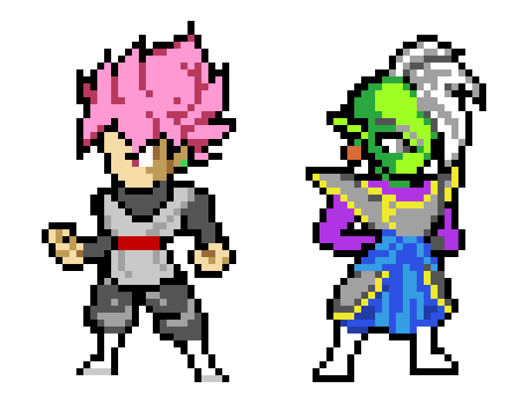 [a662d6] Super Saiyan Rose Goku Black and Zamasu