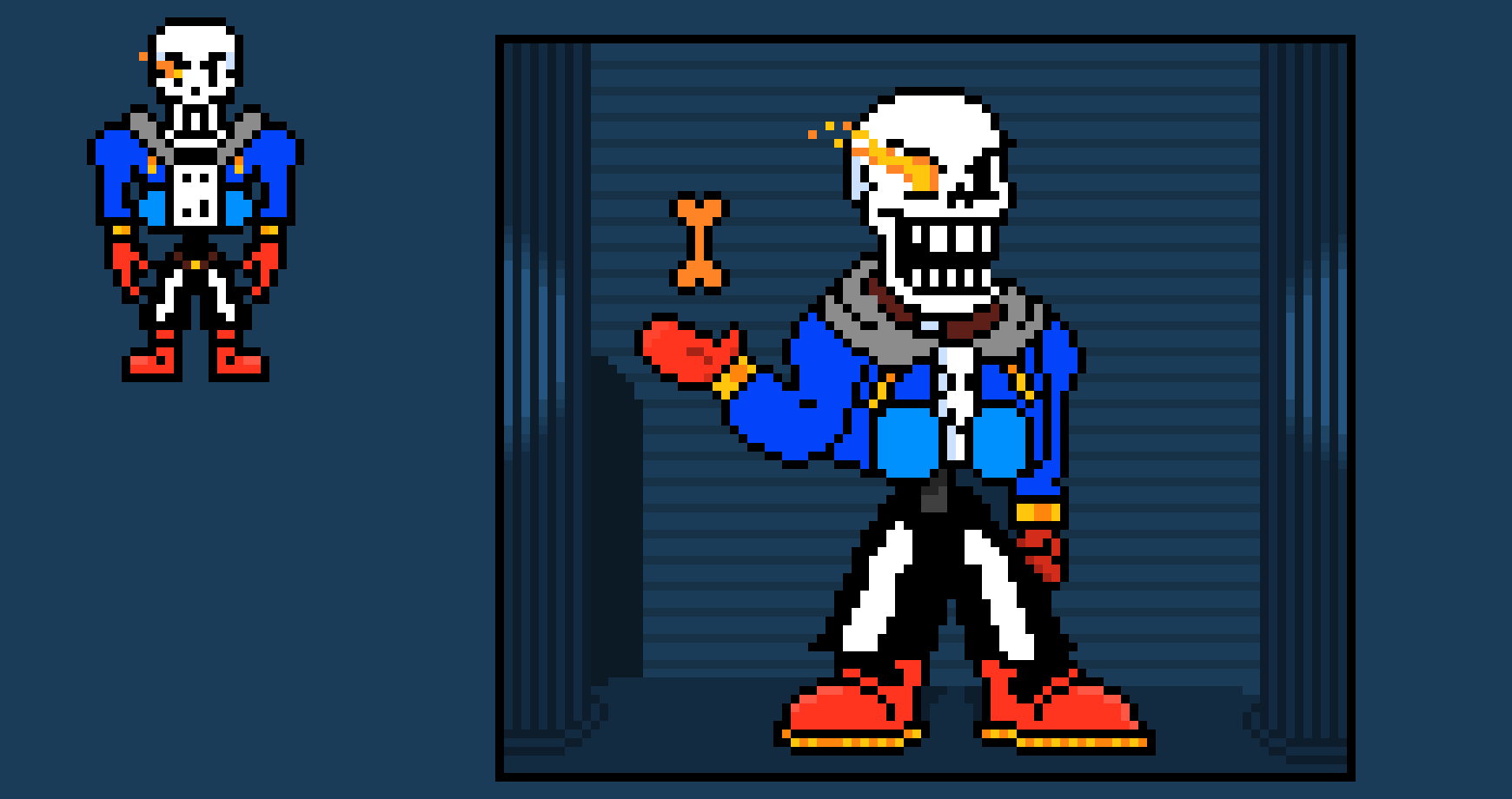 DP!Underswap Judge Hall Papyrus Thing