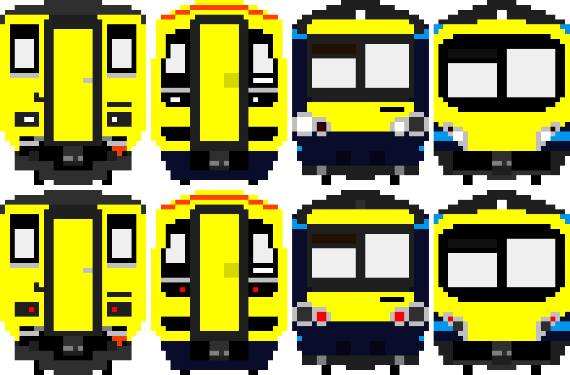 [35edb2] some trains front and rear faces (SCR)