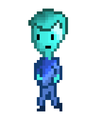 [9664c4] Bluey Blockk Boy Walking right side