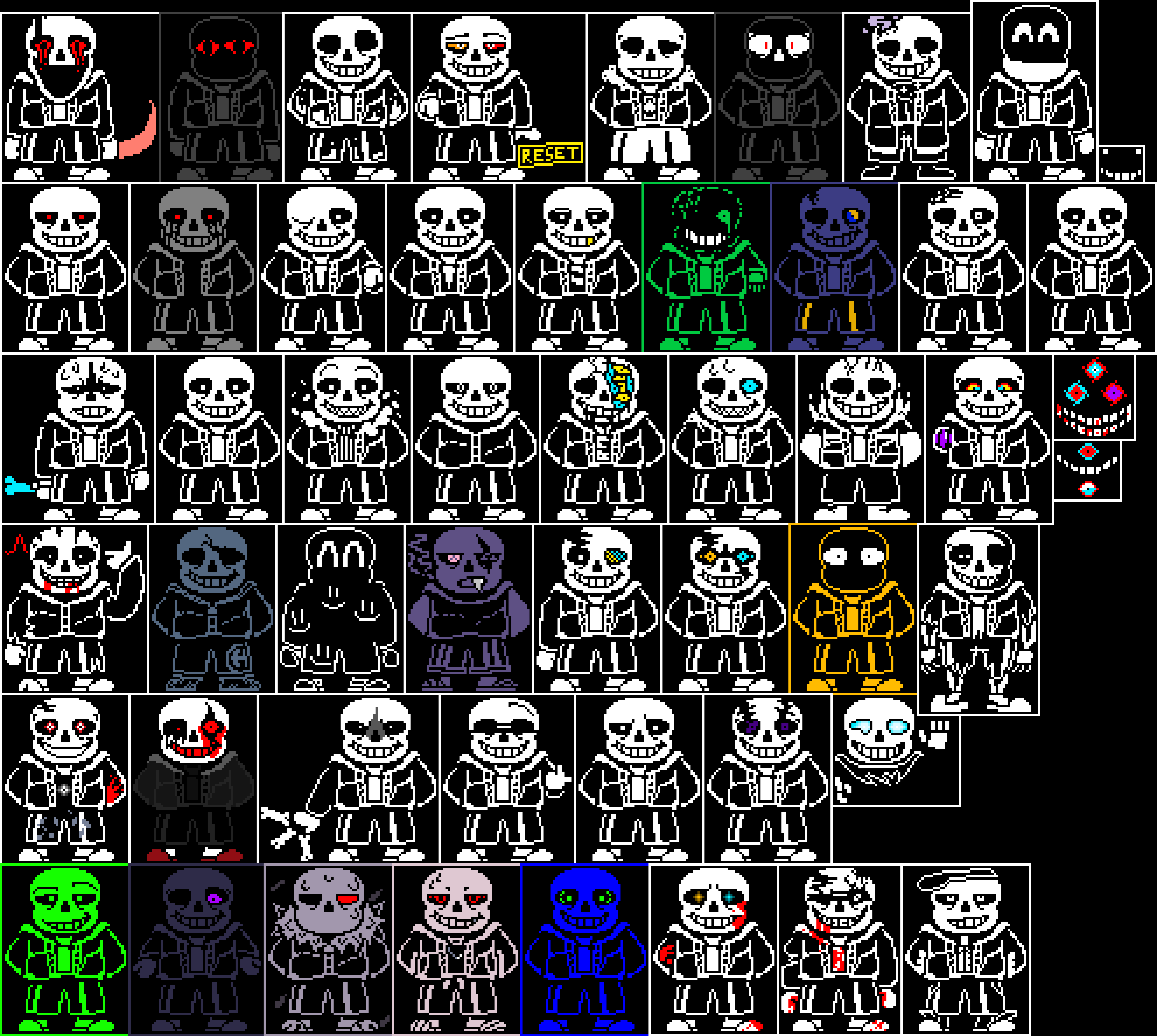 [117d1a] 50 Sans AU's