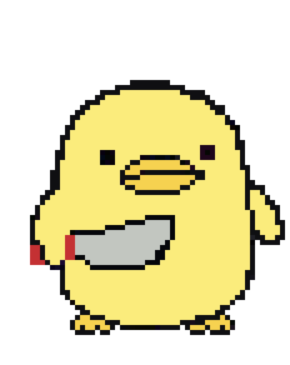 DUCK WITH KNIFE