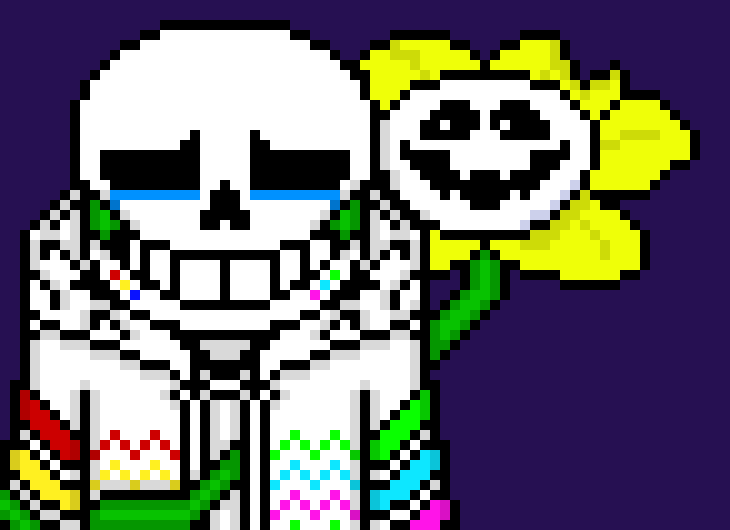 [00fc8a] *Flowey forces Multi to make a knife appear in front of Terror's soul and tries to force him to stab it, but Multi is resisting*