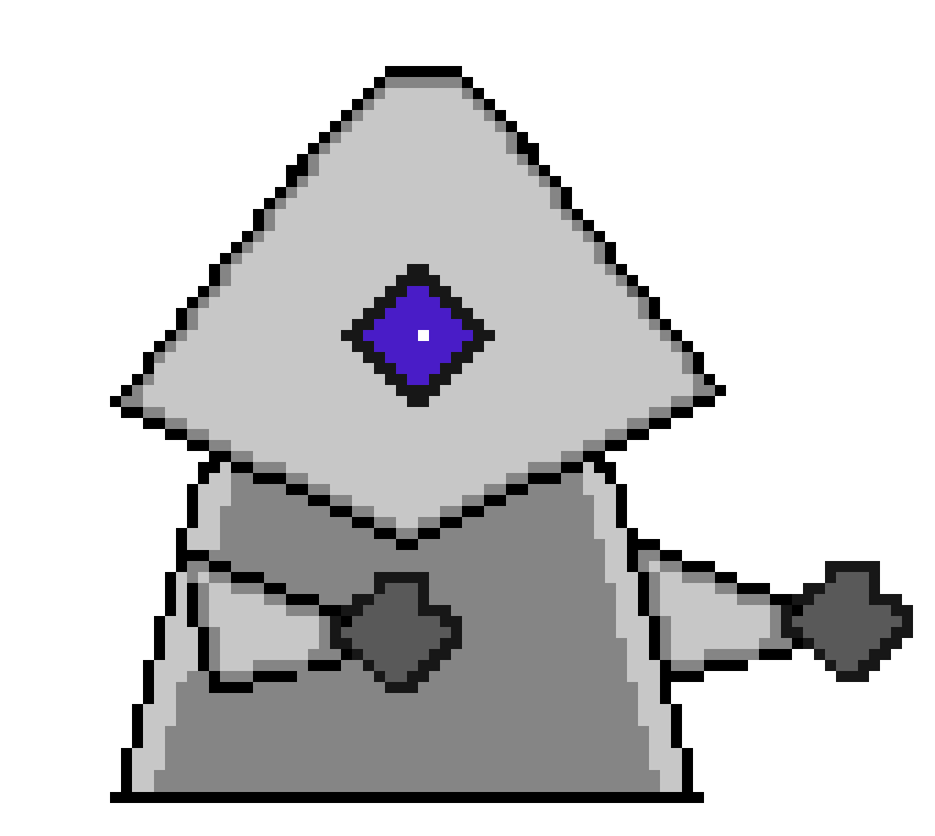 [142309] triangular wizard (but with arms)