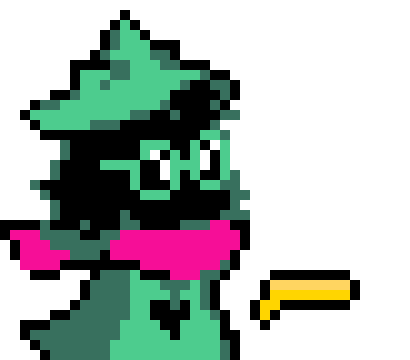 *Ralsei shoots at jevil*