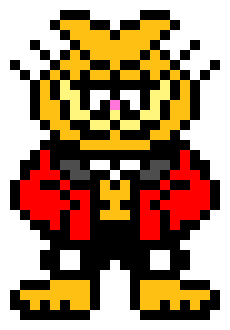 Garfield the cat in sans mode