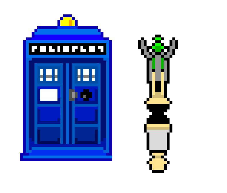 [9664c4] Doctor Who TARDIS and Sonic Screwdriver