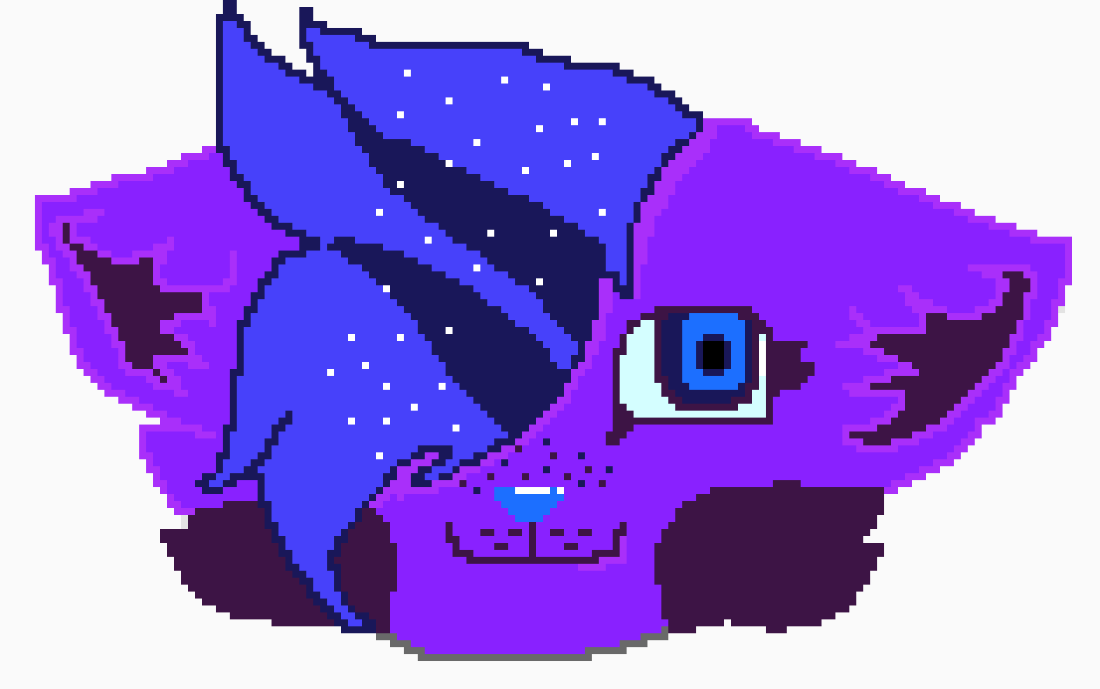 [9664c4] Purple/Blue Cat Head