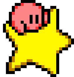 [888ee0] Kirby on star