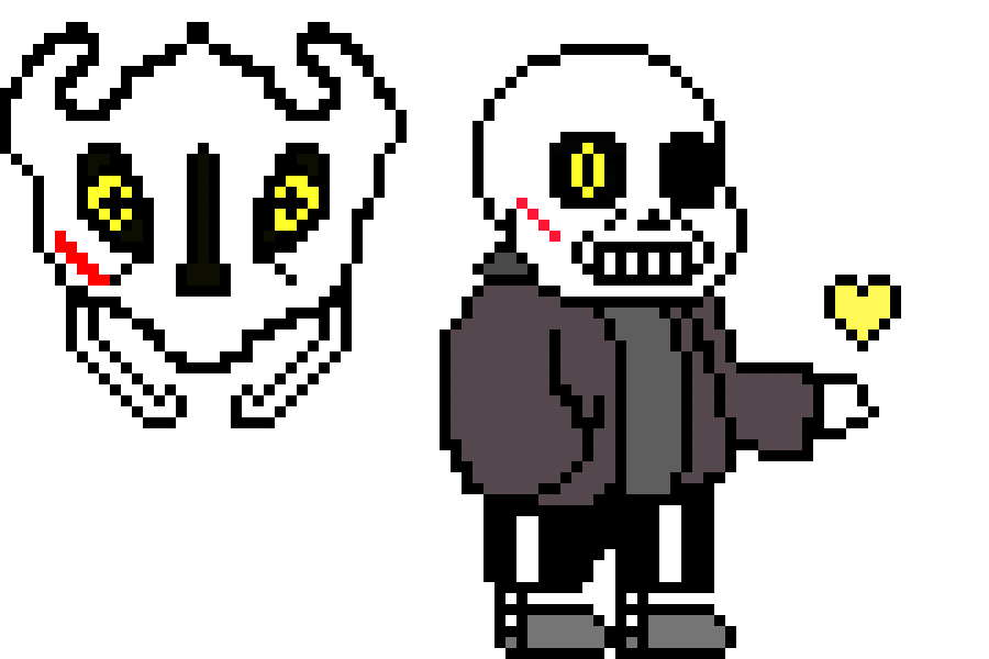 Hunter Sans and Gaster Omega