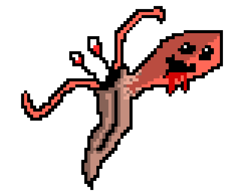 [f59bde] Human Flat Worm -Heavily Damaged-