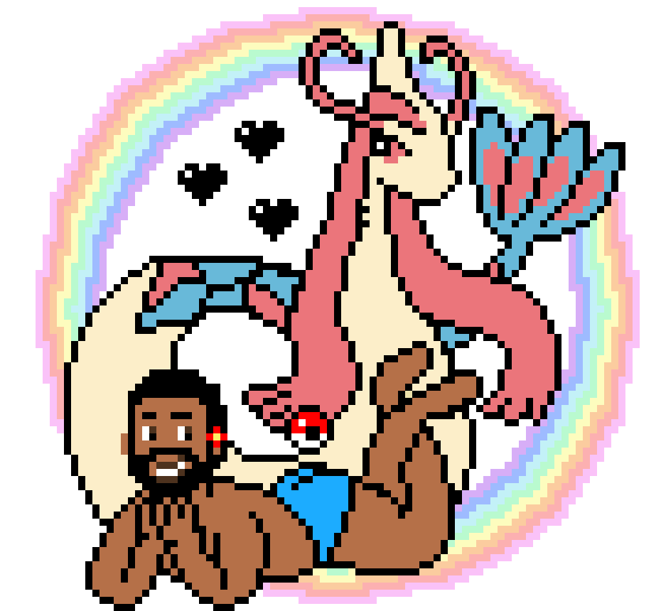 [e9e671] Kevan & Milotic ( RainbowHearts flower)