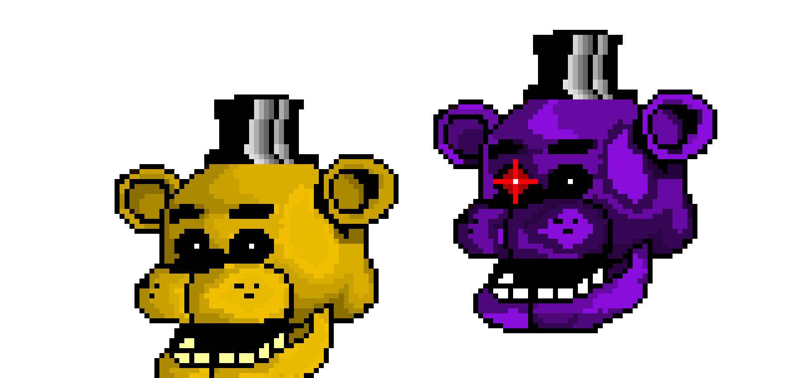 [d9b693] Golden Freddy And Purple Freddy