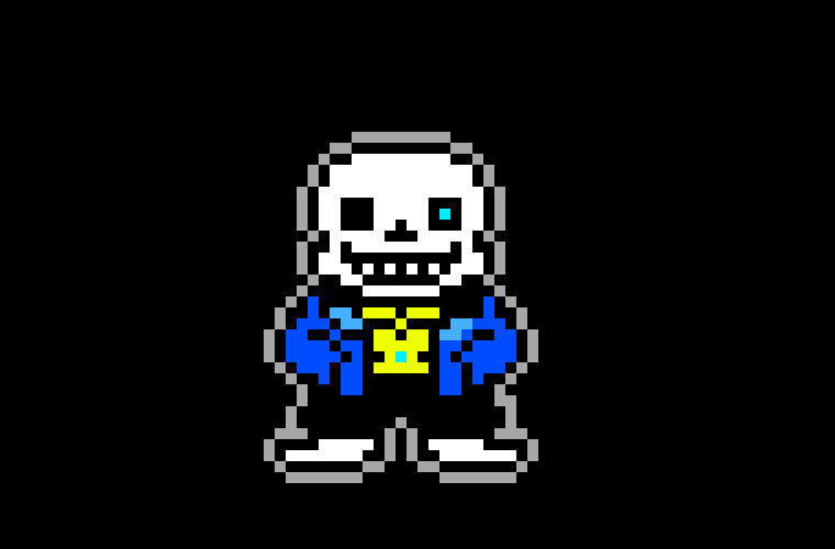 [9664c4] Sans Pixel Blue Eyes
