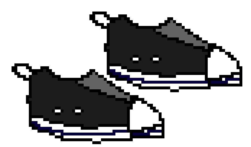 [fcbe3c] black shoes