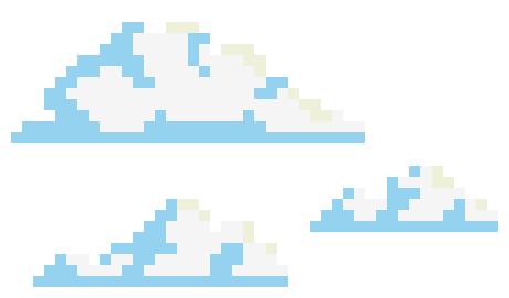 [8c95fc] Clouds pixel art