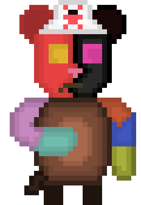 [3a2a22] Dewie hand on chest
