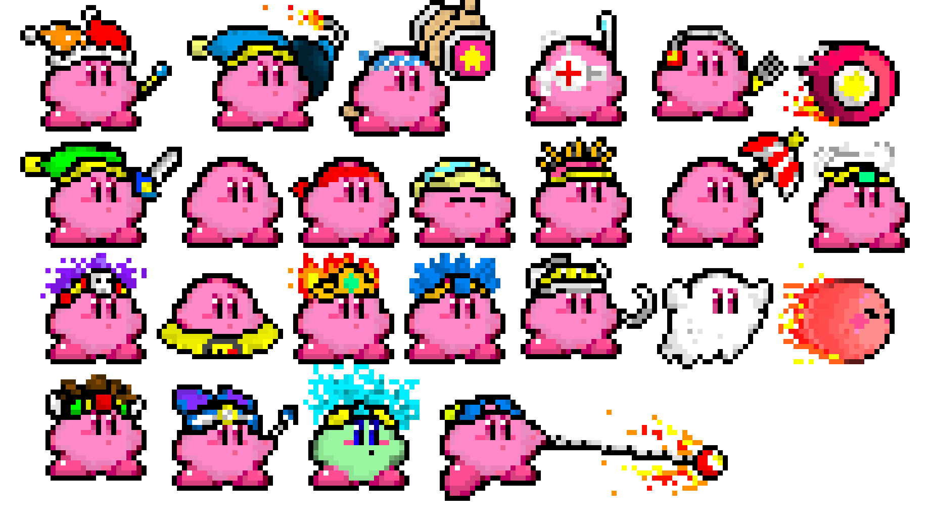 Kirby updated sprites