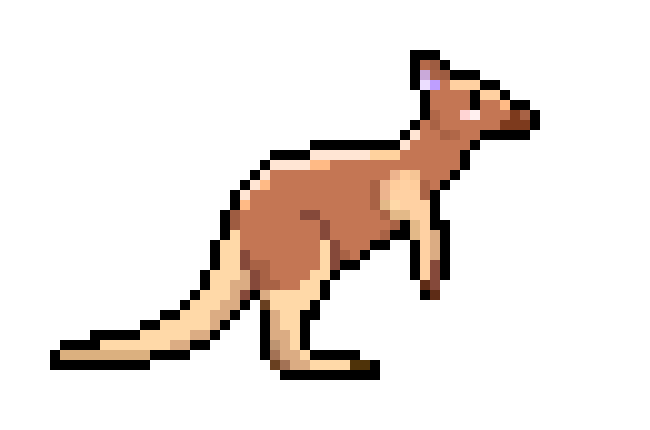 [d263d4] Kangaroo pixel art