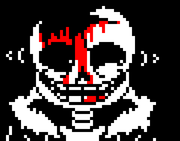 [7ce906] *(Looking at Horror, he decides what he will do next.) -HorrorTale Sans
