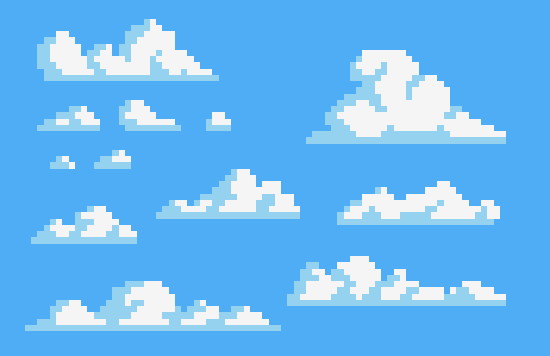 Clouds pixel art