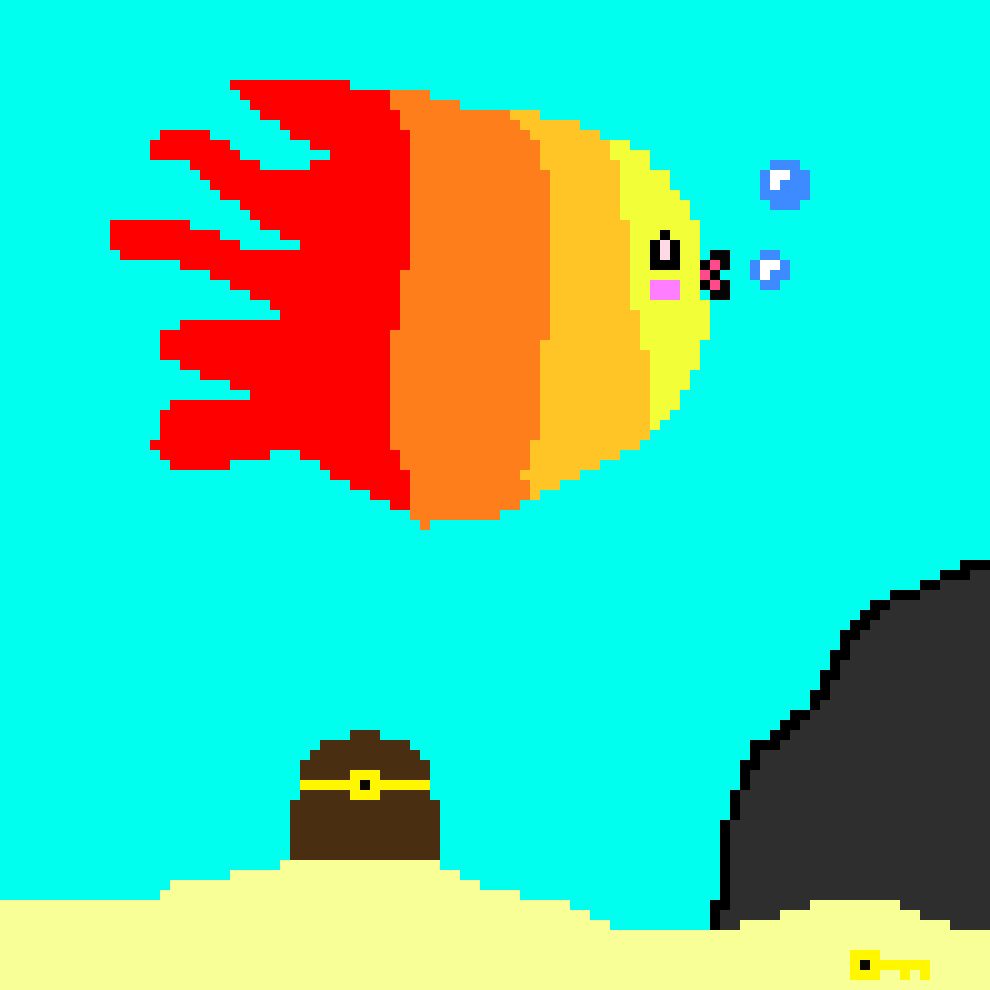 [9664c4] WEIRD FIRE FISH THING UNDER WATER