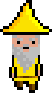 [bb0007] Pixel Wizard Gold Walking AniF1