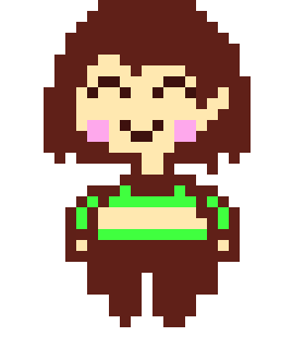 [589e49] TA Undertale Chara Ghost Happy