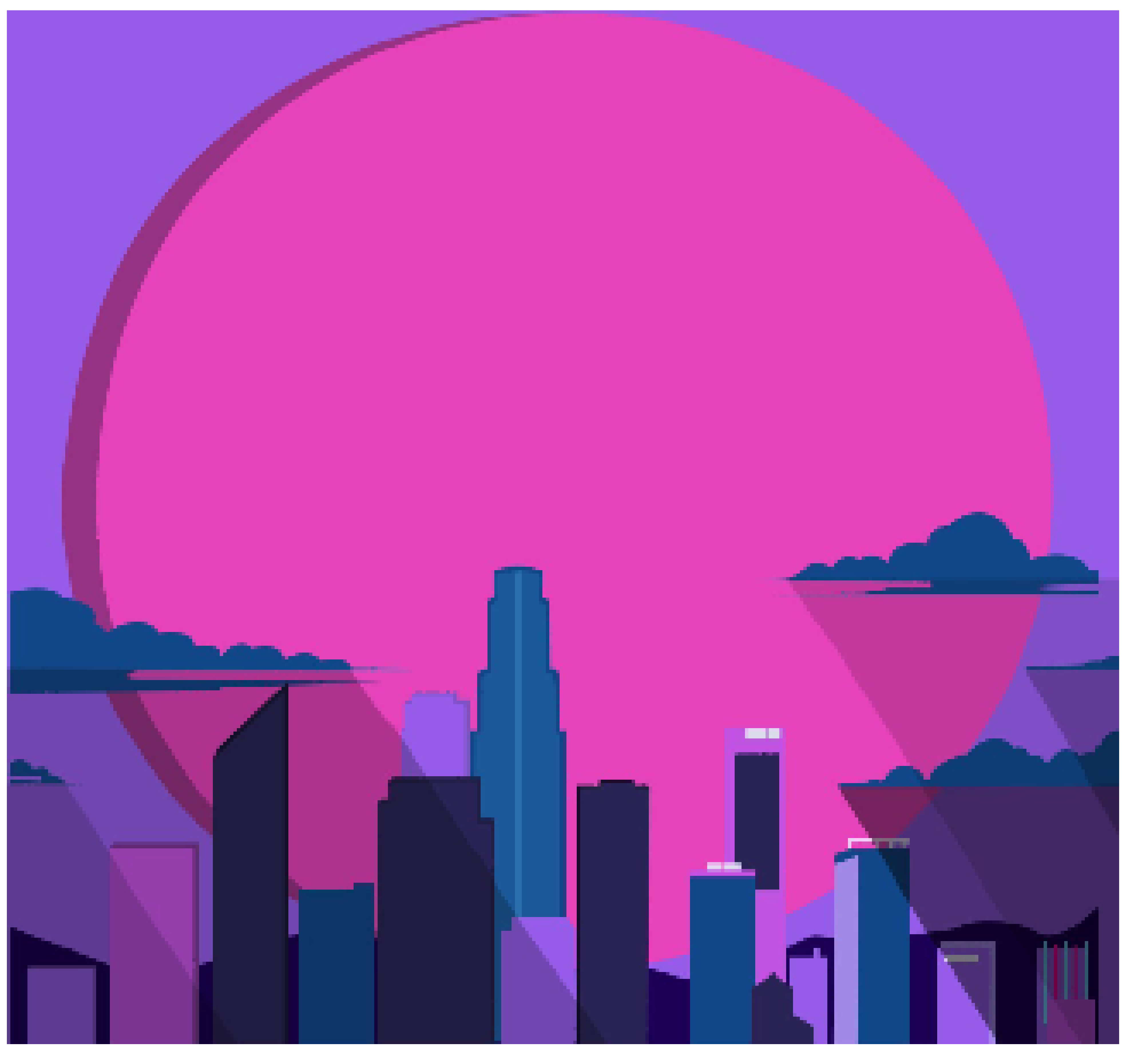 [01f1b3] pixel sunset bg
