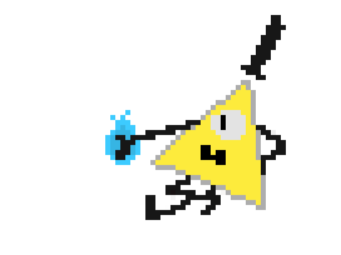 [4cb8df] bill cipher with fire hand