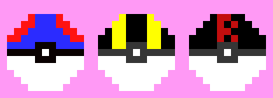 [4e0d35] Pixel Pokeballs