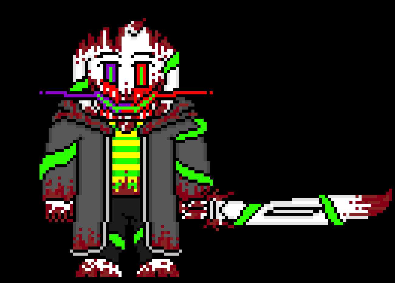 [e8cb42] *gets hit, but lots of vines grow on him* I D I OT *tears out FT asriels eye and ears, making asriel not able to see our hear, unhealable*