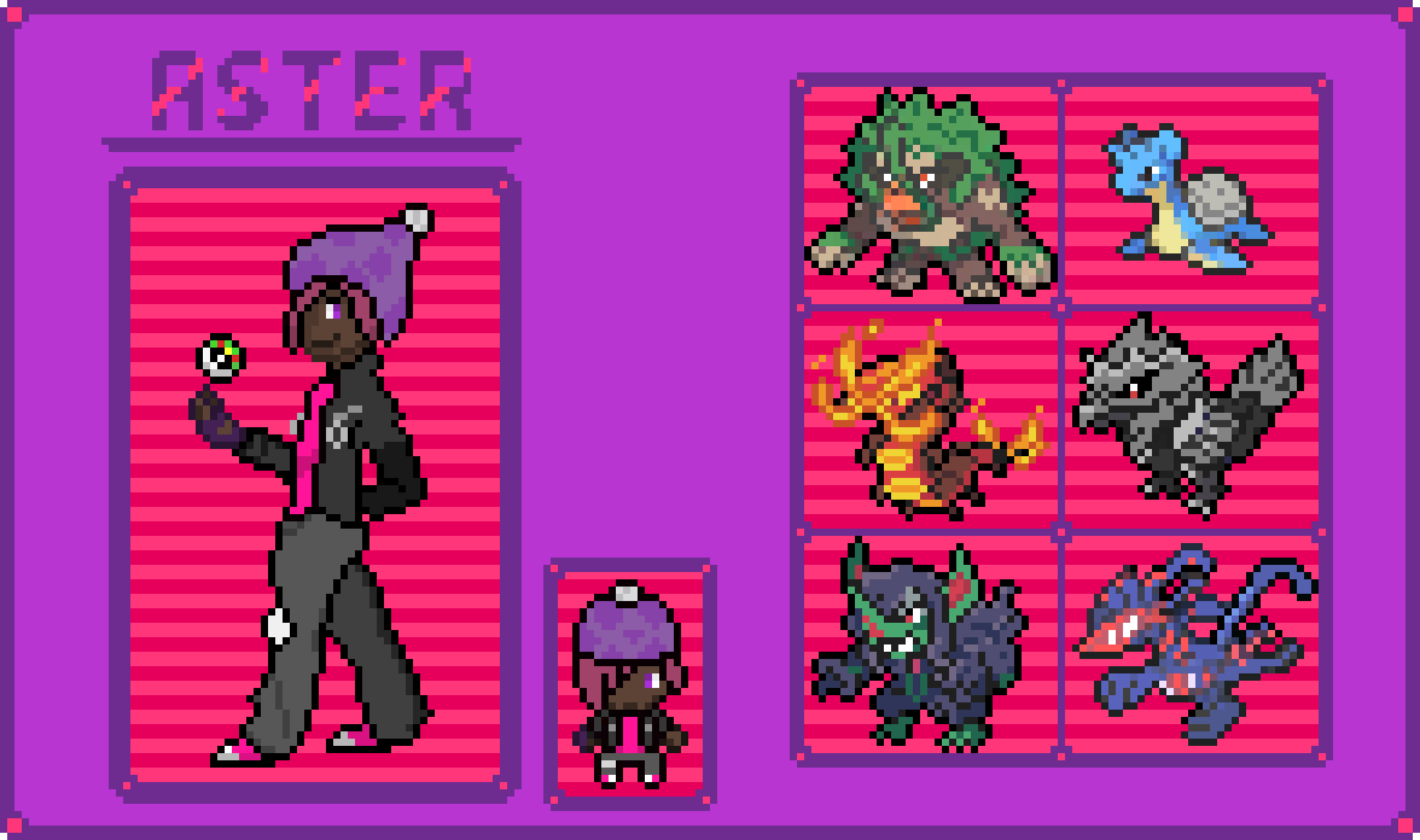 [0031a6] pokemon Aster Cosmos sprite + team (fixed lining)