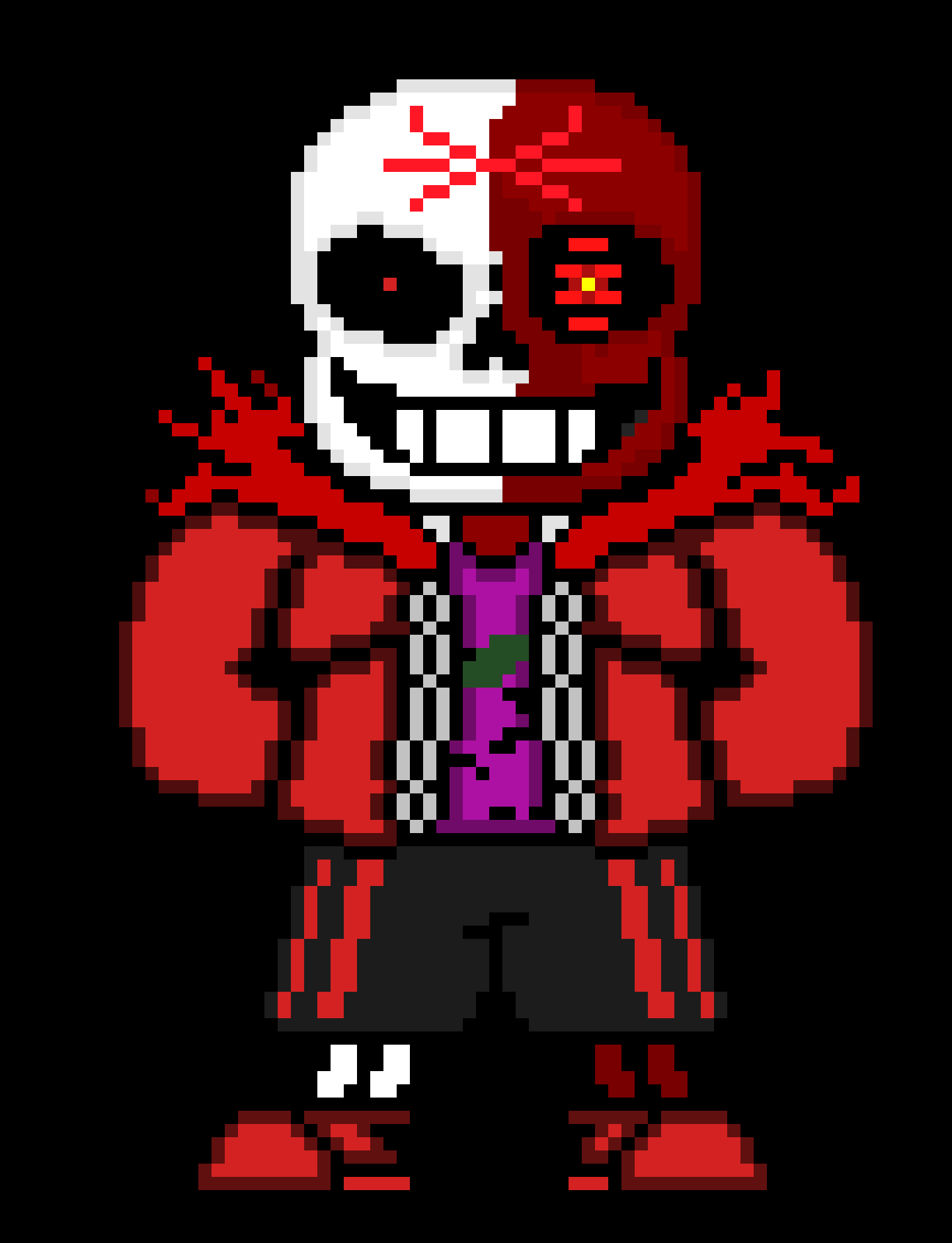  error, 404, ink, and epic managed to destroy his code and set him back to normal ending his life after 10 seconds of him being normal