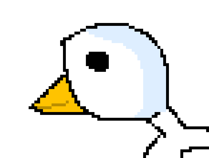 [5b2f3e] * the untitled pixel site goose is sitting near a bench in PAM park