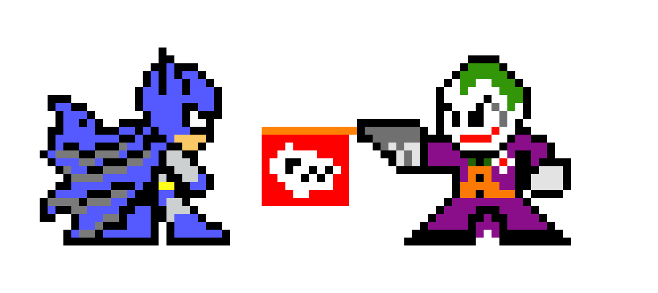 [9664c4] Batman V Joker pixelart