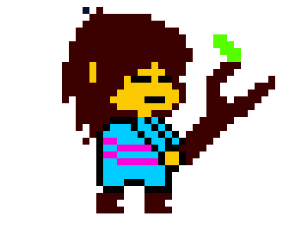[b7731b] undertale 2 frisk battle sprites