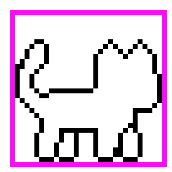 [aa8636] Empty Cat Sprite 32x32 walk right frame 1