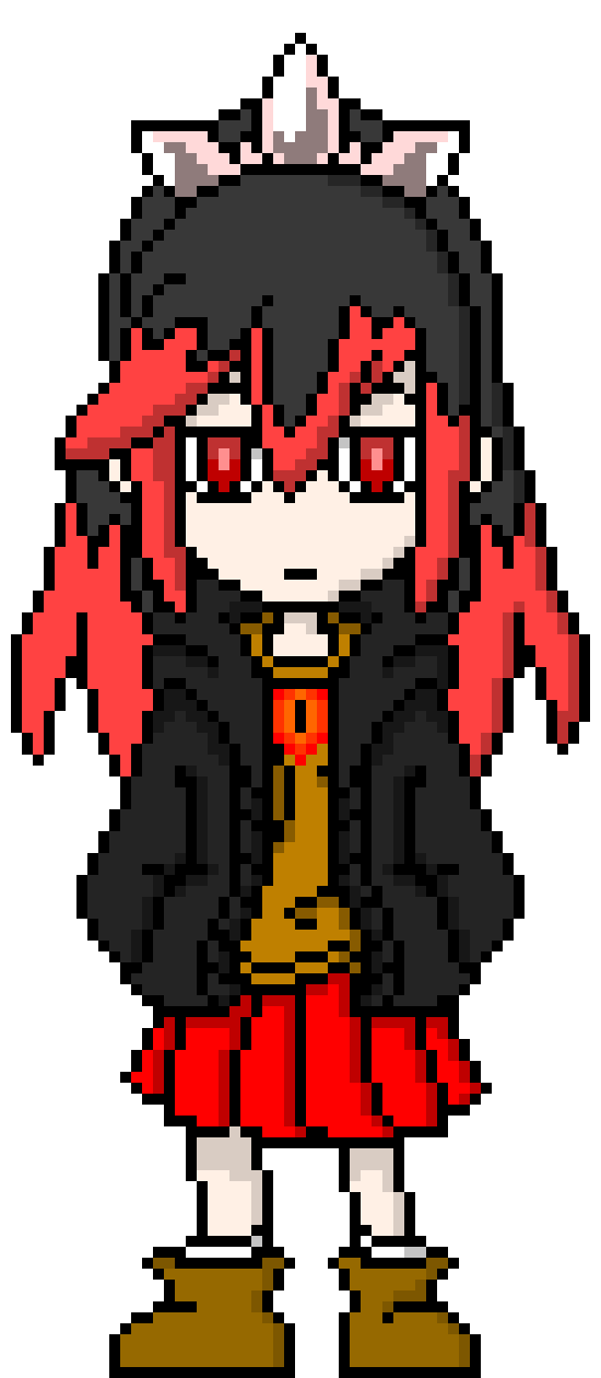 [5b2f3e] [Pixel Art Maker: Howling Halloween] Spirittale Cursed!Fubuki-hime (Recolor By Colorverse/AkaCV219)