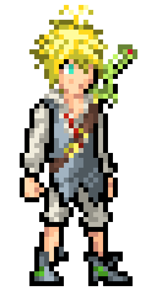 [b618ac] (jumps down from a tree) hello-Meliodas