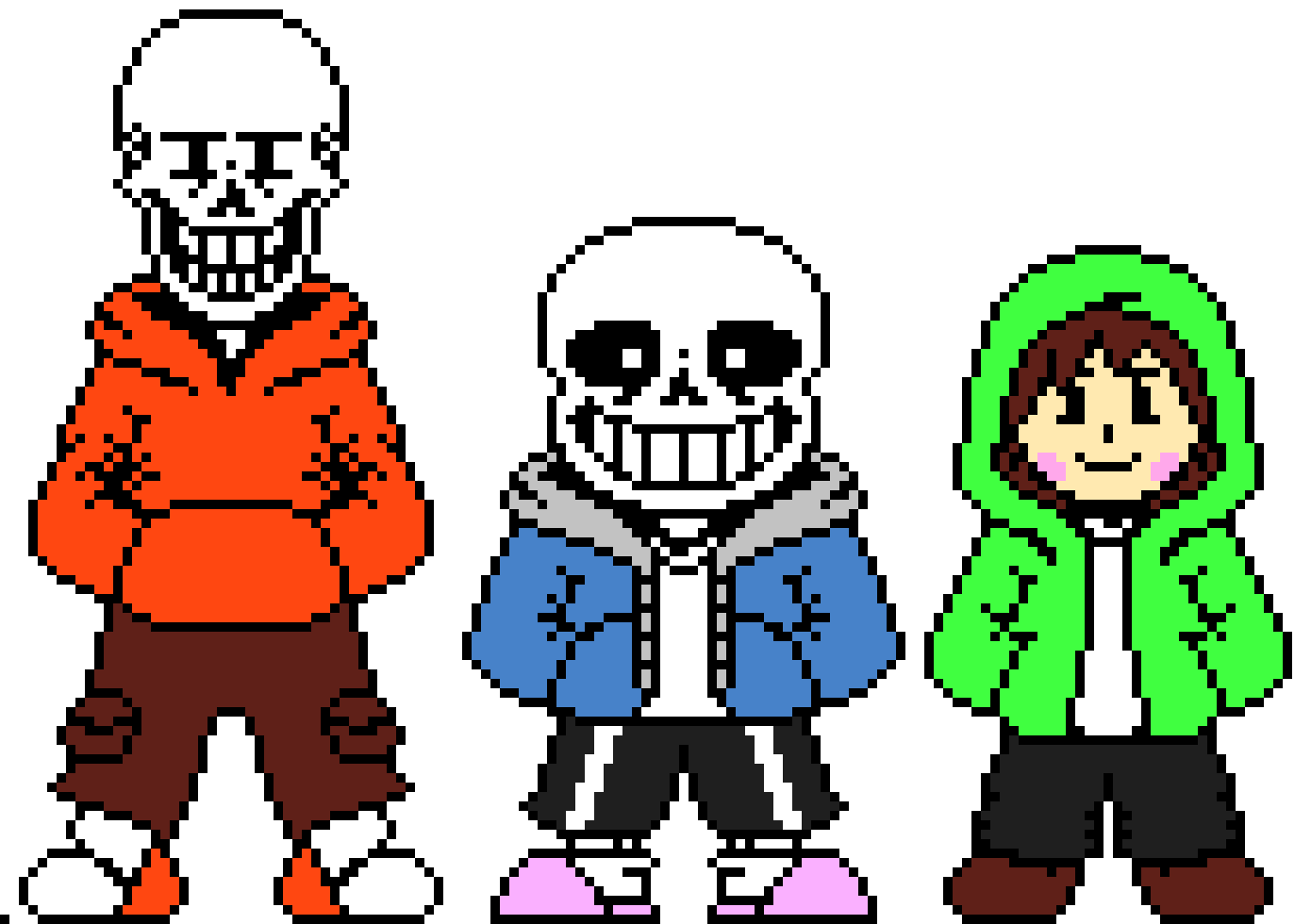 Bad Time Trio Sans Papyrus and Chara