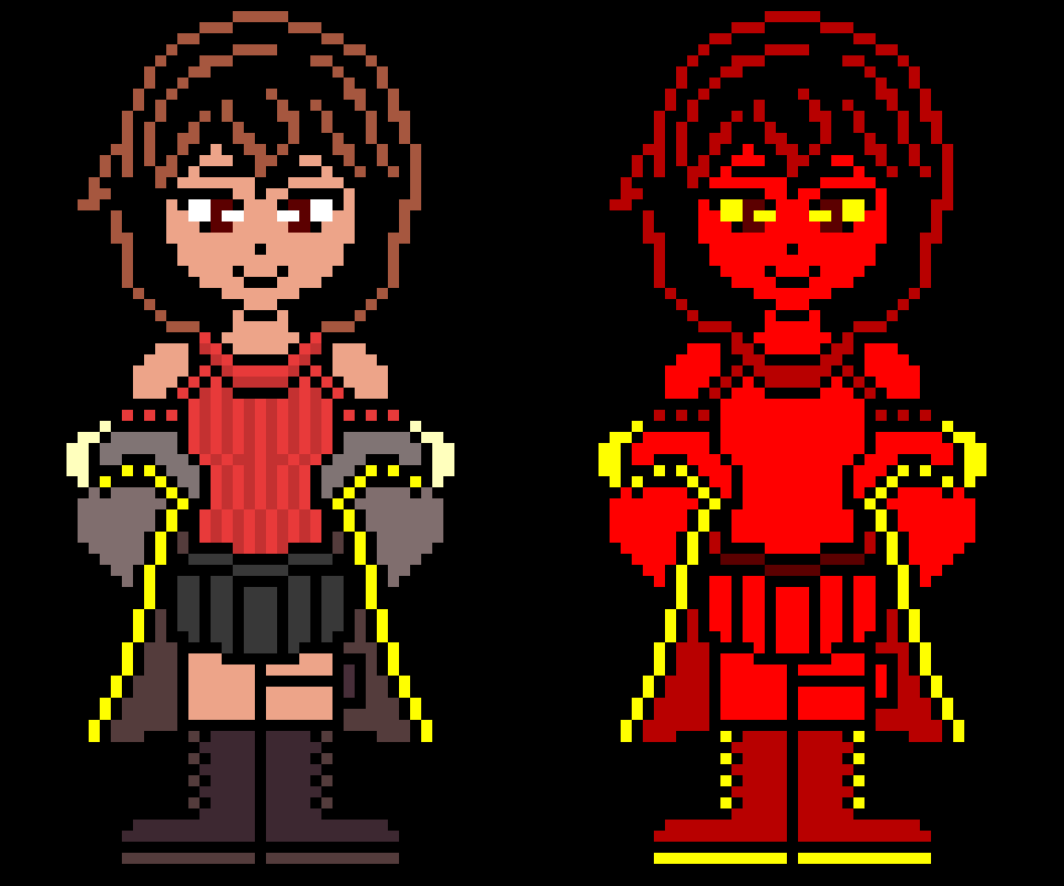 FellShift Chara Sprite Redraw [Left - Colored | Right - Battle] - CT