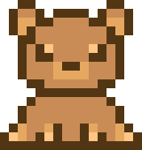[9b9cad] Bear Pixel Art