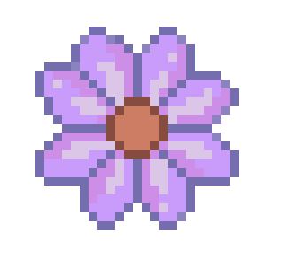 [97cb30] purple pixll flowers