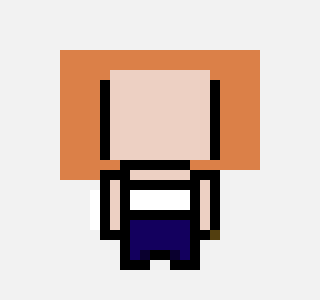 [21707d] Pixel art character 1 (Red Hair/ Ginger)
